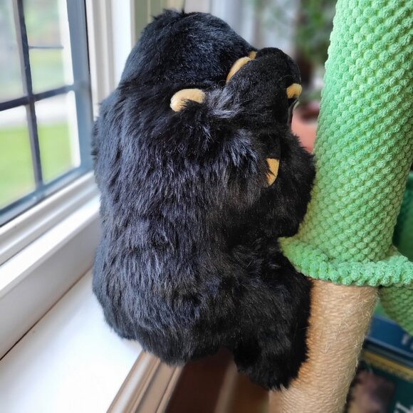 Russ Berrie/Yomiko Classics Black/Brown Chimpanzee with baby on shoulder - Picture 7 of 11